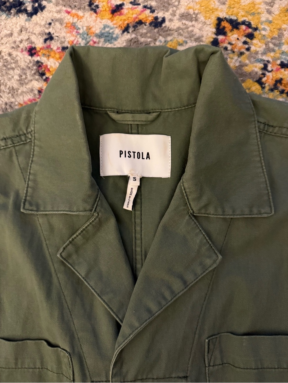 Pistola Parker Olive Green Button Up Romper - Picture 4 of 5